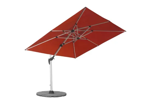 anndora Aluminium Ampelschirm 300 x 400 cm in rot von anndora