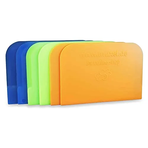 Einfache Teigkarte Teigschaber, Teigschaberkarte oder Teigbrotschneider zum Backen aus Kunststoff Schüsselschaber, Scraper zum Glattstreichen von Teig Flexibles Material… (6) (6)