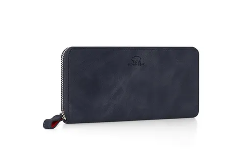 Brown Bear Geldbörse Conny aus Echtleder mit RFID-Schutz - Elegante Geldbörse aus hochwertigem Rindsleder mit 13 Kartenfächern und umlaufendem Reißverschluss. Der integrierte RFID-Schutz sorgt für Sicherheit – perfekt für Alltag und Reisen.