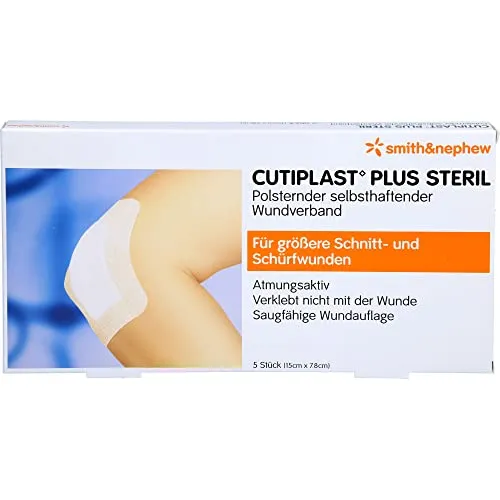 CUTIPLAST Plus steril 7,8x15 cm Verband 5 St