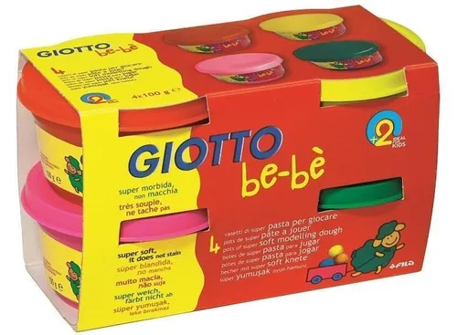 Ciastolina 4x100gr Satz von 3 Bebe GIOTTO