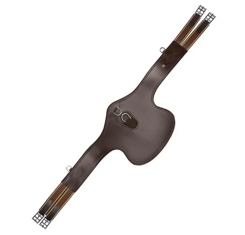 Waldhausen Braun 140 cm Ledersattelgurt mit Bauchlatz - Hochwertiger Ledersattelgurt in Braun, ideal für optimalen Sitz und Komfort beim Reiten. Mit Bauchlatz für zusätzliche Stabilität.