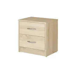 P & B Nachtschrank Sonoma Eiche mit 2 Schubladen