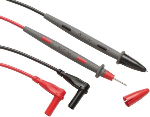 Fluke TL71-1 Messleitungs-Satz - Messgeräteteile & -zubehör, ideal für präzise Messungen bis 600 V und 10 A mit flexiblen Silikonleitungen und festen Prüfspitzen.
