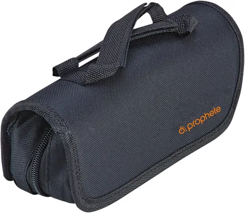 Prophete Fahrrad Reparatur-Set mit Minipumpe und Multitool - Praktisches Reparatur-Set für E-Bikes und Fahrräder. Inklusive Minipumpe (4 Bar) und 15-funktionalem Multitool für schnelle Reparaturen unterwegs. Kompakt verpackt in einer Klettverschluss-Tasche, ideal für den Rahmen.