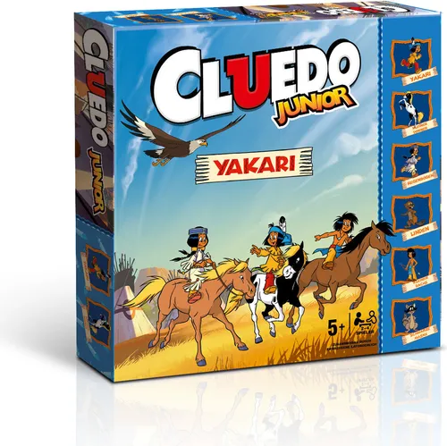 Cluedo Junior - Yakari - Gesellschaftsspiel für Kinder, spannende Detektivabenteuer für die Kleinsten, ideal für Familienabende und fördert das logische Denken.