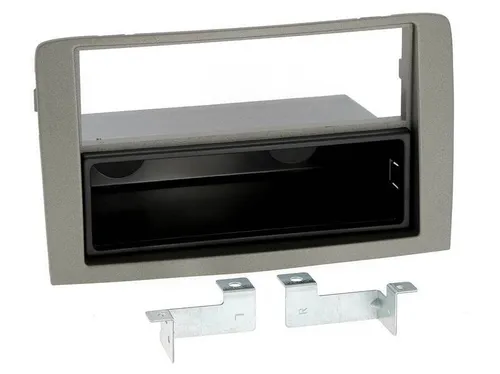 Radioblende LANCIA Musa (350) ab 2004-12, Idea 2DIN mit Fach Farbe grey metallic