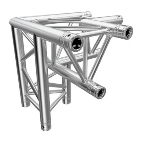 Global Truss F33 3-Weg Ecke C34, 3-Punkt Traverse mit Verbinder - Diverse G: Leichte und tragfähige Traverse für Veranstaltungstechnik, ideal für Messe- und Ladenbau. Optional pulverbeschichtet oder hochglanzpoliert erhältlich.