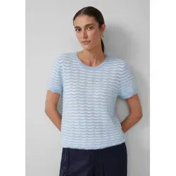s.Oliver BLACK LABEL Regular Fit Strickshirt aus Viskose-Mix in Bleu, Größe 38 - Elegantes Damen Strickshirt im Regular Fit von s.Oliver BLACK LABEL. Aus feinem Viskose-Mix mit besonderen Zierperlen und Pailletten. Ideal für vielseitige Outfits, bequem und stilvoll.