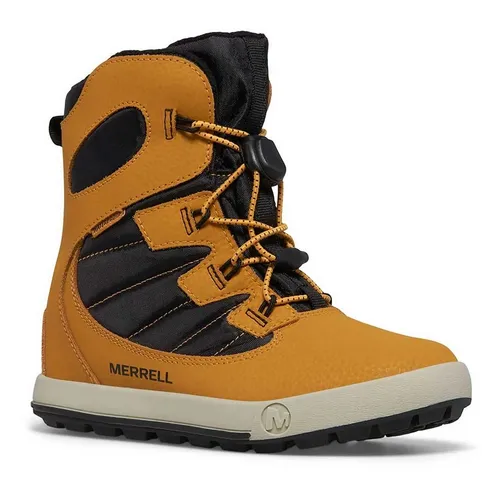 Merrell Kid's Snow Bank 4.0 Waterproof - Wasserdichte Winterschuhe in Braun, Gr. 34 - Wasserdichte Winterstiefel für kalte Bedingungen, isolierend und mit praktischer Schnellschnürung; ideal für den Alltag und Abenteuer im Schnee.