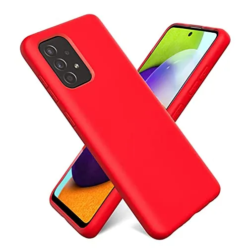 CoolGadget TPU Handyhülle für Samsung Galaxy A55 5G Silikonhülle, farbige TPU Soft Case mit Grip-Oberfläche, kompatibel mit Samsung Galaxy A55 5G (6,6 Zoll), Rot