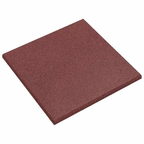 vidaXL Sturzschutzfliesen 6er Set Rot 50 x 50 cm - Praktisches 6er Set stoßfester Gummi-Fliesen für den Außenbereich. Ideal für Gärten und Spielbereiche, einfach zu installieren und pflegeleicht. Robust und langlebig für vielfältige Einsatzmöglichkeiten.