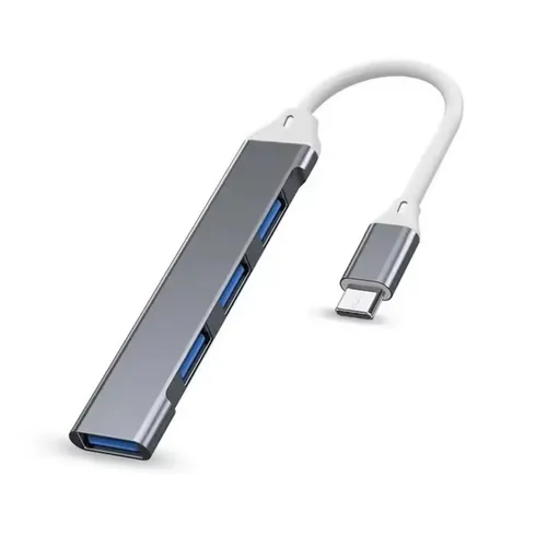 4-Port USB 3.0 Hub, High-Speed Typ-C Splitter, 5Gbps für PC & Zubehör