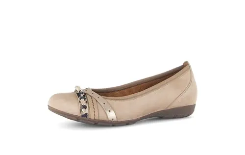 Gabor Damen Klassische Ballerinas Sand Kombi (14) 40 EU - Elegante Ballerinas in Sand Kombi, aus hochwertigem Lack mit flacher Sohle. Ideal für den täglichen Einsatz und vielseitig kombinierbar.