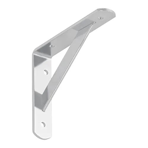 SOTECH 1 Stück Regalkonsole (150 x 125 x 30 mm, verzinkt, pulverbeschichtet) Garderobenkonsole mit Querstrebe zur Stabilisierung
