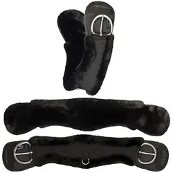 Equinate Western Mondgurt anatomisch mit synthetischem Lammfell 75 cm - 30