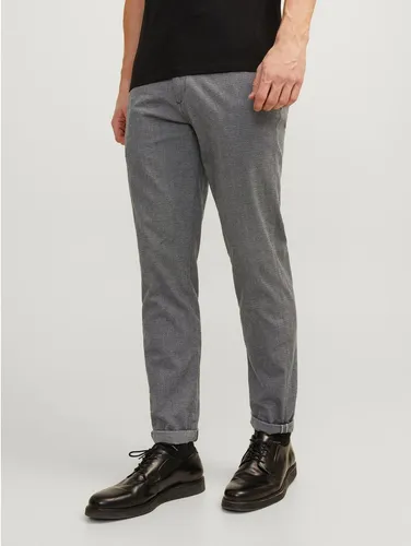 JACK & JONES Herren Chino Hose JPSTMARCO JJFURY - Slim Fit in Drizzle - Wanderhosen für Herren: Slim Fit Chino aus 98% Baumwolle, ideal für lässige Outfits und jeden Anlass. Bequeme Passform und modisches Design für einen stilvollen Look.