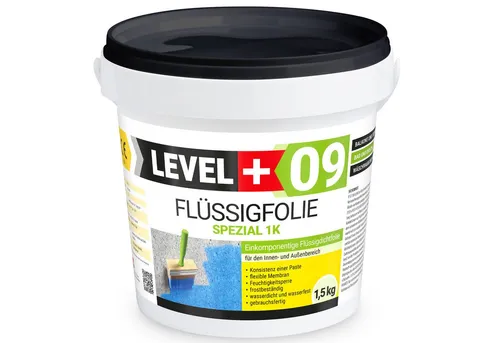 Level+ Dichtstoff LEVEL+ Flüssigfolie Abdichtung Dichtfolie flexibel 1.5KG L+09