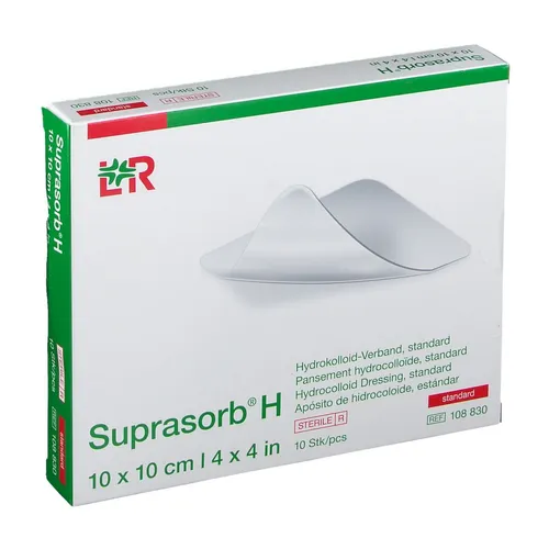 Lohmann & Rauscher Suprasorb® H Hydrokolloid-Verband - Arzneimittel für optimale feuchte Wundversorgung, atmungsaktiv und mit ausgezeichneter Absorptionsfähigkeit – ideal für die schonende Behandlung von Wunden.