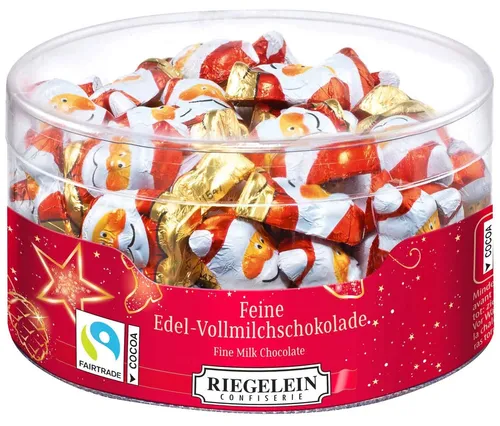 Riegelein Mini Weihnachtswichtel 80 Stück Wichtel Schokolade Nikolaus 400g