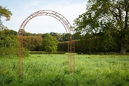 Breiter Rosenbogen aus12mm Massiveisen! Breite: 180cm Roheisen/Rost