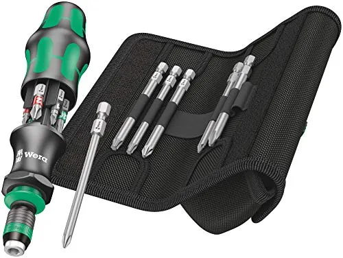 Wera 05051017001 Kraftform Kompakt 20 - 13-teiliges Schraubendreher-Set mit Bit Magazin, inklusive Tasche und praktischem Werkzeugfinder