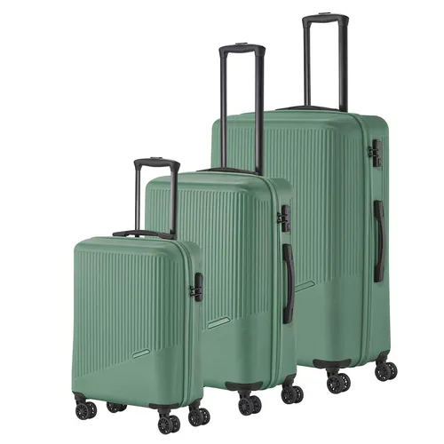 Travelite 4-Rad Koffer Set 3-teilig L M S in grün von travelite