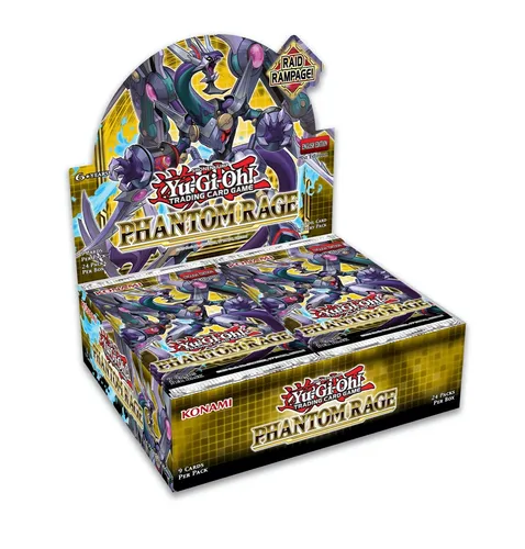 Yu Gi Oh! Phantom Rage Booster Box Display - 1st Edition - TCG OVP Displays mit 24 Boostern der 1. Auflage. Perfekt für Sammler und Spieler, um die aufregende Welt von Yu-Gi-Oh! zu erleben!
