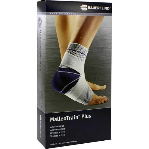 MalleoTrain Plus Größe 2 rechts titan - Sprunggelenkbandage - Knöchel- & Sprunggelenkbandage mit hochelastischem Train-Aktivgestrick für erhöhte Stabilität und Umknickschutz, unterstützt die Durchblutung und lindert Schmerzen.