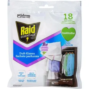 Raid Mottenschutz Essentials Duft-Kissen Lavendel, mit Lavendel-Duft, gegen Kleidermotten, 18 Stück