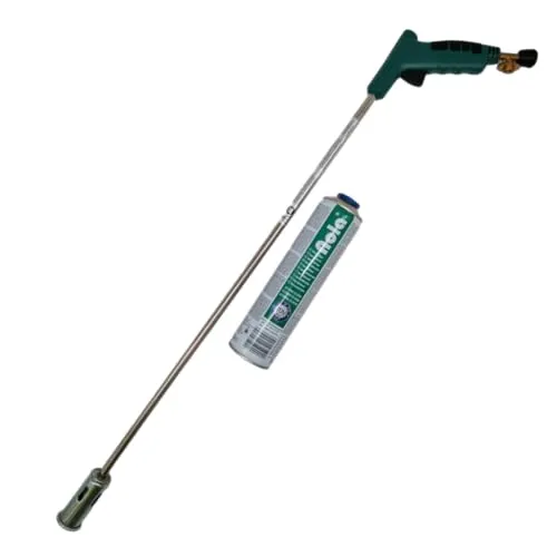 NOLA Unkrautvernichter inkl. 330 g Gaskartusche, Abflammgerät, Unkrautbrenner mit Piezozündung, Gasbrenner, Flambierbrenner, verstellbare Flammengröße und perfekt zur Unkrautvernichtung Art.865