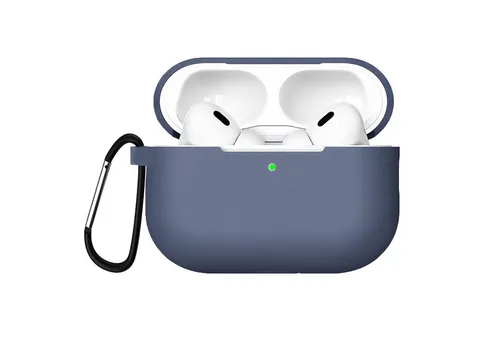CoolGadget Kopfhörer-Schutzhülle Basic Silikon Hülle für AirPods Pro 2 Schutzhülle mit Karabiner, Soft Touch Case, stoßfest, rutschfest, 360° Schutz, kabellos ladbar