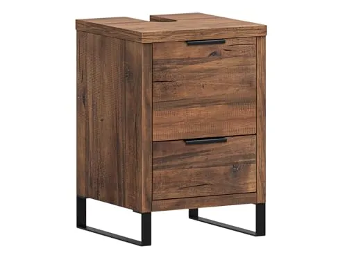 Produktbild Woodkings Waschbeckenunterschrank Sydney – Rustikaler Badunterschrank aus Pinie