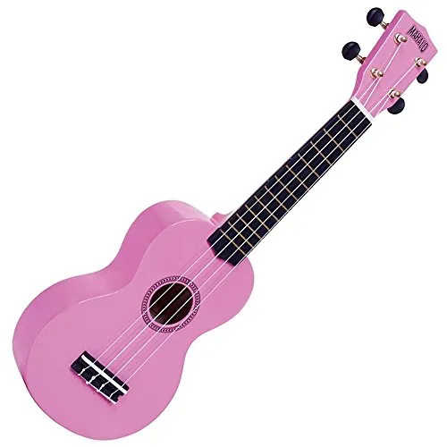 Mahalo-Regenbogen-Sopran-Ukulele mit rosa glänzendem Deckel