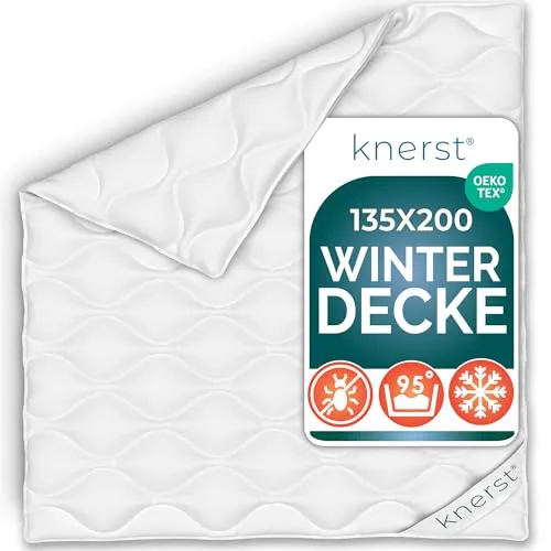 KNERST Microfaserbettdecke 135x200, 155x220 - Vielseitige Bettdecke für alle Jahreszeiten, atmungsaktiv und allergikerfreundlich – ideal für erholsamen Schlaf das ganze Jahr über!