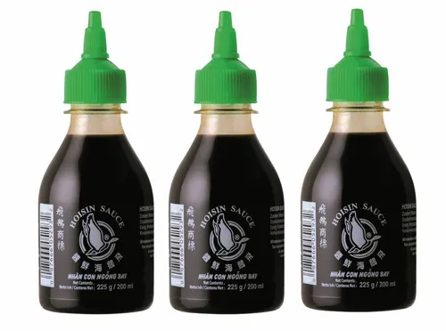 [ 3x 200ml ] FLYING GOOSE Hoisin Sauce / Hoi Sin Sauce / milde Würzsauce