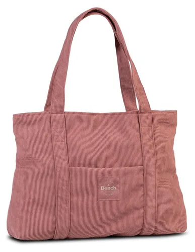 Bench. Schultertasche Cord Shoulder Bag Malve - Stylische Schultertasche in Cord-Optik mit geräumigem Hauptfach und praktischen Reißverschlusstaschen. Ideal für modebewusste Outfits und den täglichen Gebrauch.