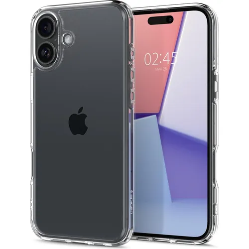 Spigen für iPhone 16 Hülle - Anti-Yellowing Ultra Hybrid Case, militärisch getesteter Schutz und kristallklare Transparenz