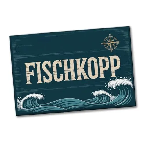 Fischkopp Souvenir Souvenir Magnet norddeutsches Design Norddeutschland Souvenir Magnet - lustiger Spruch für Erinnerungen