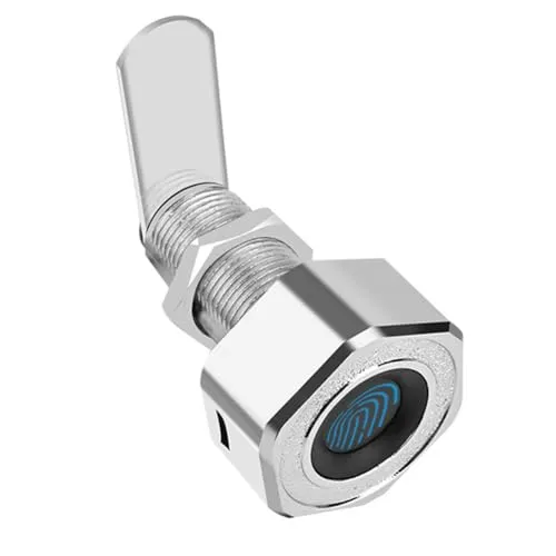 Masslla Tuya APP Fernbedienung Smart Fingerabdruck Schrank Schublade Briefkasten Elektroschloss Silber L30mm