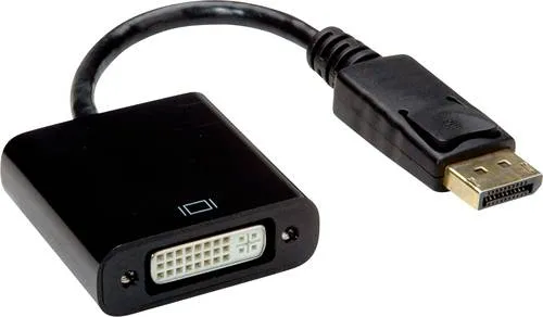 Value DisplayPort / DVI Adapterkabel DisplayPort Stecker, DVI-D 24+1pol. Buchse 0.15 m Schwarz 12.99.3137 DisplayPort-Kabel