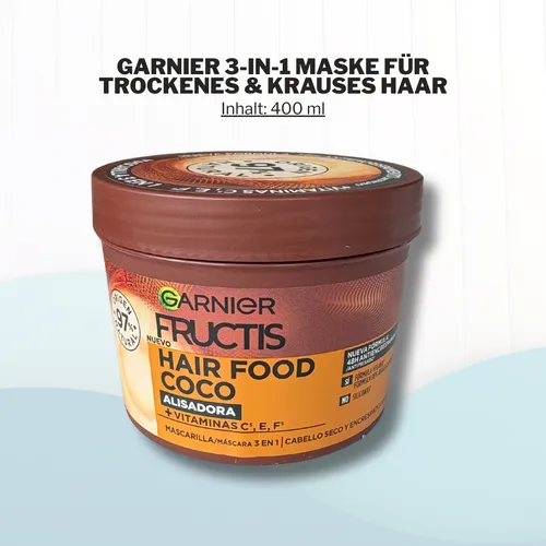 Garnier 3-IN-1 Maske Für Trockenes & Krauses Haar 400ml