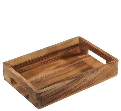 Zassenhaus Serviertablett Akazienholz | Nachhaltiges Frühstückstablett mit Griffen - Dekorative Ständer & Stützen – Hochwertiges Akazienholz, ideal zum Servieren und Transportieren, mit stilvollem Design und handlichen Griffen.