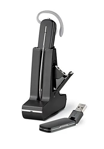 Poly Savi W445-M - 400 Series Headset - DECT Headset für Büro und Home Office mit bis zu 120 m Reichweite, exzellenter Klangqualität und drei Tragevarianten für optimalen Komfort.