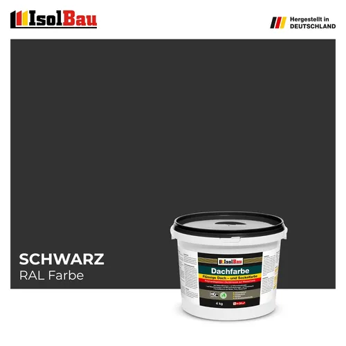 Dachfarbe Sockelfarbe Schwarz 4 kg Fassadenfarbe RAL Farbe Nano Polymermembran