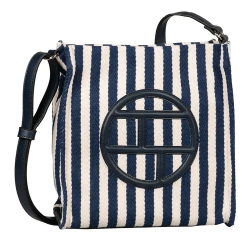 TOM TAILOR Umhängetasche Romy, Baumwolle blau - Stylische Umhängetasche aus Baumwolle in mixed blue, mit praktischem Reißverschluss und Organizer-Fächern, ideal für den Alltag.