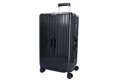 TheTrueC Koffer TheTrueC 4-Rad Trolley 76cm Alu-Rahmen Chicago Black, 4 Rollen Rollen