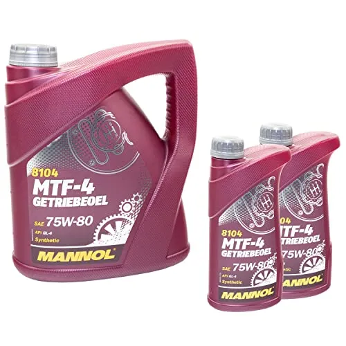 Getriebeöl Getriebe Öl MANNOL Schaltgetriebe MTF-4 API GL 4 75W-80 4 Liter + 2 X 1 Liter