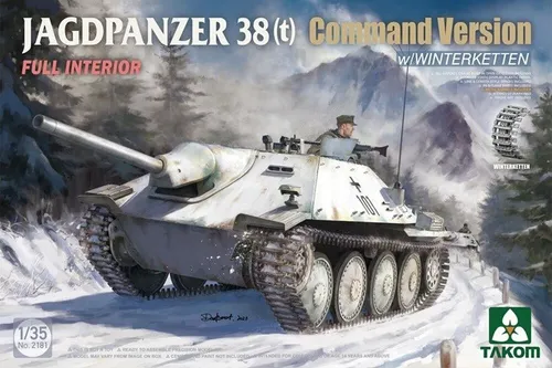 Takom TAK2181 - 1:35 Jagdpanzer 38(t) Command Vers.w/ Winterketten Full Interior