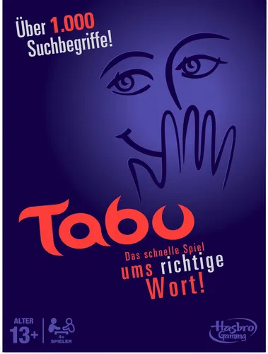 Hasbro A4626100 Tabu - Klassisches Partyspiel - Gesellschaftsspiel für ab 4 Spieler ab 13 Jahren. Erklären Sie Begriffe ohne Tabu-Wörter und entdecken Sie über 1.000 Suchbegriffe für spannende Spielvarianten!